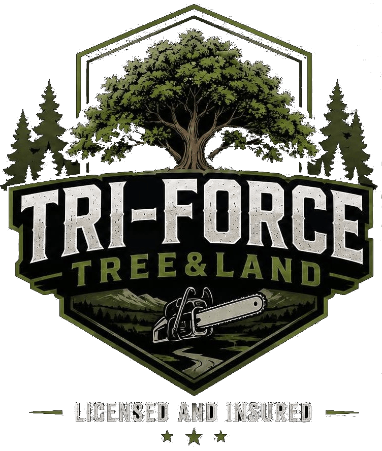 Tri-Force Tree & Land logo